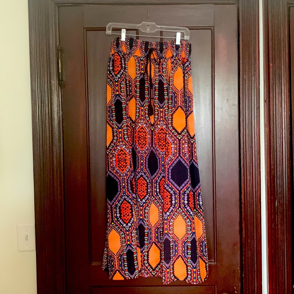 Anthropologie Maeve Hexprint Maxi Skirt